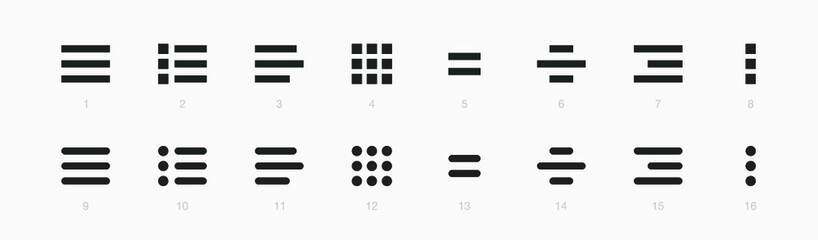 Leinwandbilder - Set of website navigation menu icons 