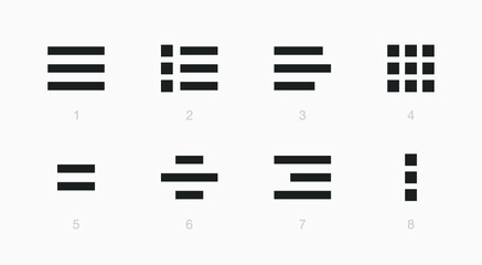 Leinwandbilder - Set of website navigation menu icons 
