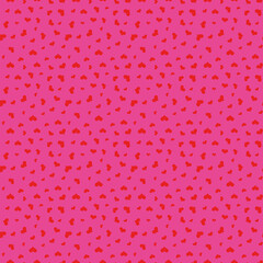 Poster - Pink and red hearts vector seamless repeat pattern print background