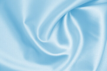 Wall Mural - Smooth elegant blue silk can use as background