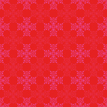 Pink And Red Dotted Cross Vector Seamless Repeat Pattern Print Background
