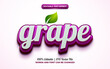 © agungkreatif - purple grape fruits nature 3d logo template editable text effect style