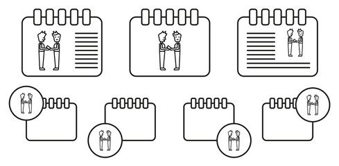 Sticker - Bribe, man, money, contract vector icon in calender set illustration for ui and ux, website or mobile application