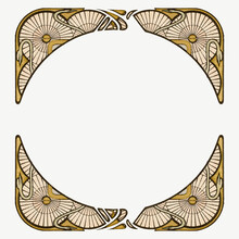 Art Nouveau Pattern Element Vector, Remixed From The Artworks Of Alphonse Maria Mucha