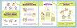 The roadmap to happiness mindset brochure template. Flyer, booklet, leaflet print, cover design with linear icons. Vector layouts for presentation, annual reports, advertisement pages