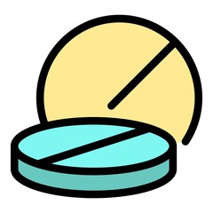 Poster - Pharmaceutical pills icon. Outline pharmaceutical pills vector icon color flat isolated