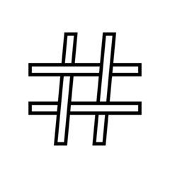 Poster - Hashtag icon, tag logo symbol stock illustration