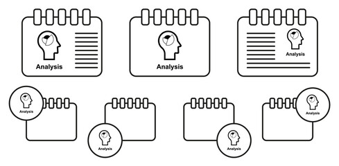 Poster - human mind, analysis vector icon in calender set illustration for ui and ux, website or mobile appli