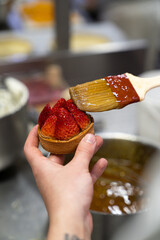 Sticker - Bakery preparing and selling tasty French pastries