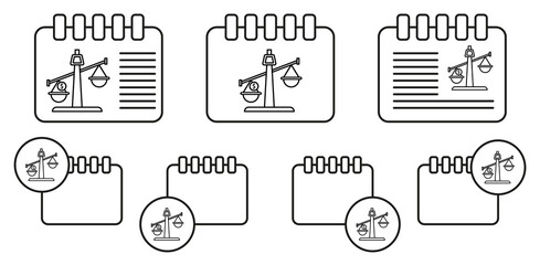 Poster - Balance, money, coin vector icon in calender set illustration for ui and ux, website or mobile application