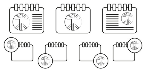 Poster - Transhumanism vector icon in calender set illustration for ui and ux, website or mobile application