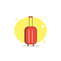 Luggage isolated illustration on white background. Luggage clipart. Luggage flat icon.