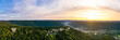 Germany, Baden-Wurttemberg, Bad Wildbad, Aerial panorama of Black Forest at summer sunset