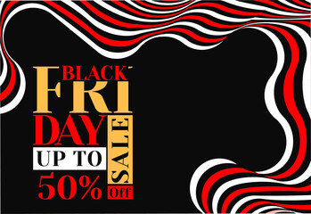 Wall Mural - Black Friday Sale Promotion Poster or banner Design, Special offer sale,  Promotion and shopping vector template.