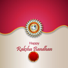 Sticker - Creative crystal rakhi for happy raksha bandhan invitation