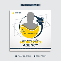 Wall Mural - social media digital marketing agency post banner