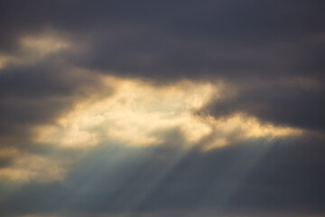 Wall Mural - storm cloud with bright skylights of sunlight