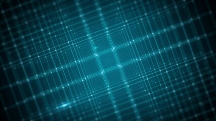 Poster - Abstract Technology Background With Grid Data Zooming In Loop/ 4k animation of an abstract minimal technology background with data grid and lines and outlined cube zooming in seamless looping