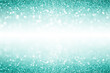 Abstract teal turquoise mint sparkle glitter Christmas banner background