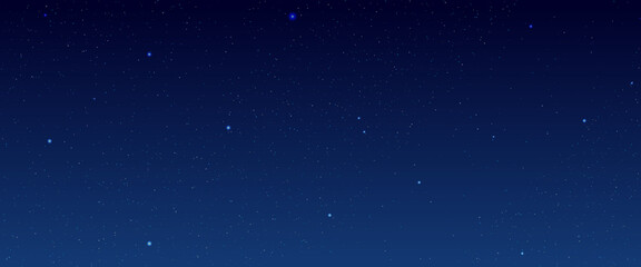 Aufkleber - Abstract blue background with dark night sky and stars.