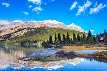 Canvas Print - Sun and mountains