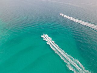 Boats in tropical waters