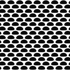 Aufkleber - Paving stone black shapes. Vector repeated seamless rounded shapes.
