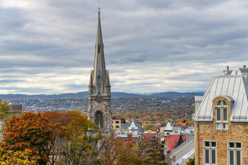 Wall Mural - quebec city old town in autumn season.