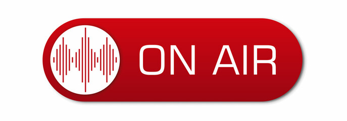 Poster - On Air sign, emblem, logo. Live stream symbol. Vector illustration. Vector illustration
