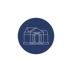 Poster - Creative modern bank icon in circle vector