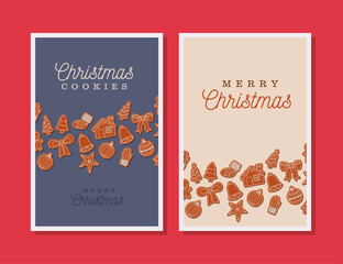 Wall Mural - christmas cookies cards