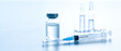© Thaut Images - Medical syringe with a needle and a bollte with vaccine.
