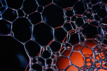 Macrophotography of soap bubbles and creative lighting.