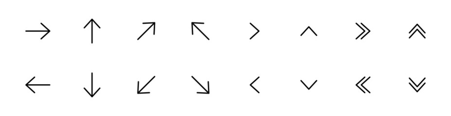 Poster - arow set symbol icon vector. for web design