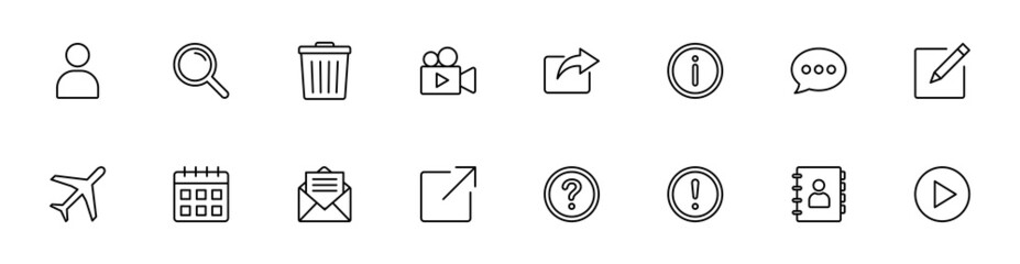 Poster - contact us icon set. web icon set. website set icon vector. for computer and mobile