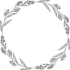  Floral Wreath Plant Arrangement Decorative Ornament Save the Date Invitation