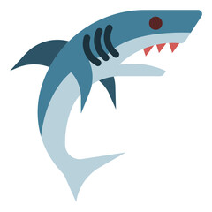 Poster - shark flat icon