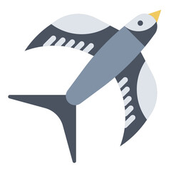 Sticker - swallow flat icon