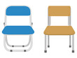 椅子のイラスト　パイプ椅子　学校の椅子