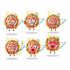 Wall Mural - Rhubarb pie cartoon designs as a cute angel character