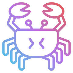 Sticker - crab gradient icon