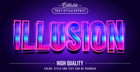 Poster - Editable text style effect - Illusion text style theme.