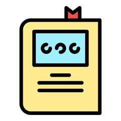 Poster - Radio icon. Outline radio vector icon color flat isolated