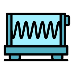 Poster - school oscilloscope icon. outline school oscilloscope vector icon color flat isolated