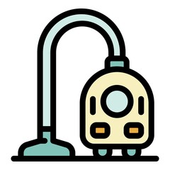 Poster - Vacuum cleaner icon. Outline vacuum cleaner vector icon color flat isolated