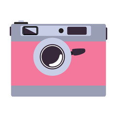 Canvas Print - Pink Photo Camera as Colorful Kids Toy Vector Illustration