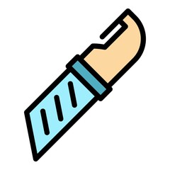 Poster - office cutter icon. outline office cutter vector icon color flat isolated