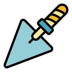 Poster - Hand trowel icon. Outline hand trowel vector icon color flat isolated