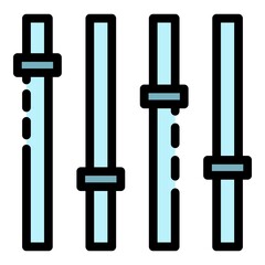 Poster - Volume control icon. Outline volume control vector icon color flat isolated