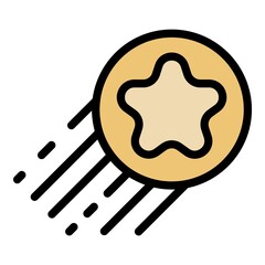 Poster - star management icon. outline star management vector icon color flat isolated